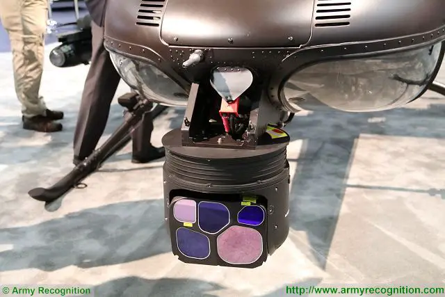 A FLIR Star SAFIRE 260-HLD EO/IR (electro-optical / infrared) gyrostabilised sensor is mounted under the nose of the helicopter which provides high-resolution imagery, target tracking and identification both day and night during ISR / AISR missions.