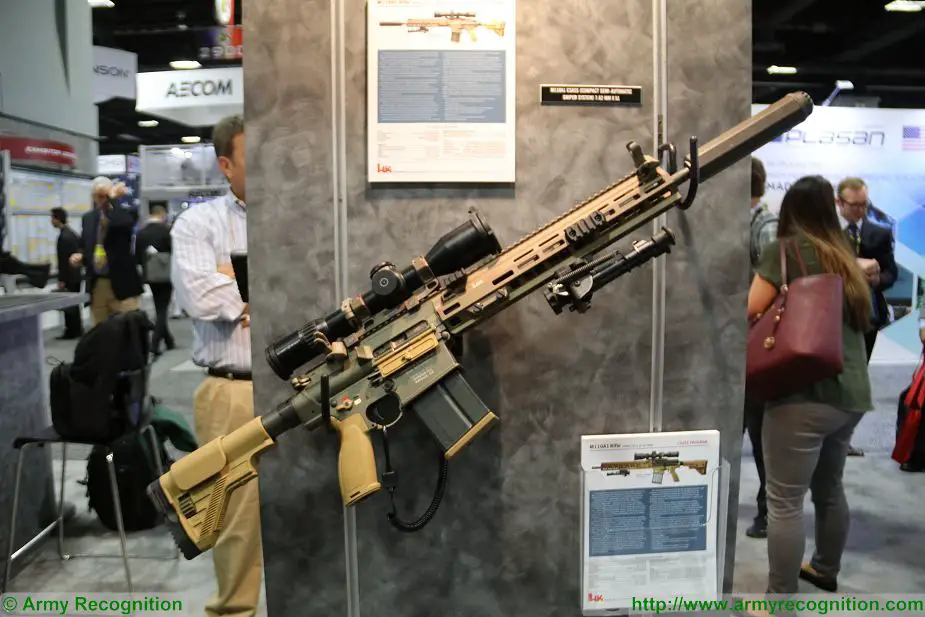 M110A1 new HK 7 62mm semi automatic sniper rifle at AUSA 2017 925 001