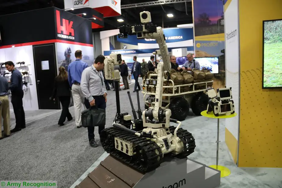Roboteam from Israel unveils its new TIGR Transportable Interoperable Ground Robot at AUSA 2017 925 001