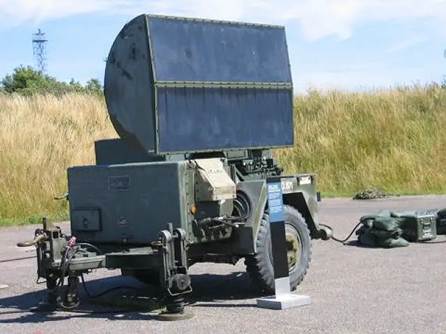 One Continuous Wave Acquisition Radar (CWAR): This X Band Continuous wave system AN/MPQ-55 is used to detect targets. The unit comes mounted on its own mobile trailer. The unit acquires targets through 360 degrees of azimuth while providing target radial speed and raw range data.