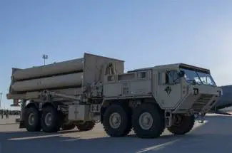 THAAD Terminal High Altitude Area air Defense missile system United States right side view 001