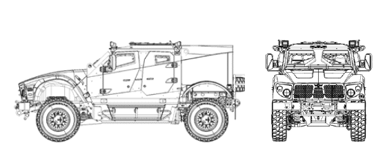 M-ATV Oshkosh MRAP all terrain wheeled armoured vehicle US army United States pictures technical data sheet description identification photos images véhicule blindé léger à roues tout terrain armée américaine Etats-Unis