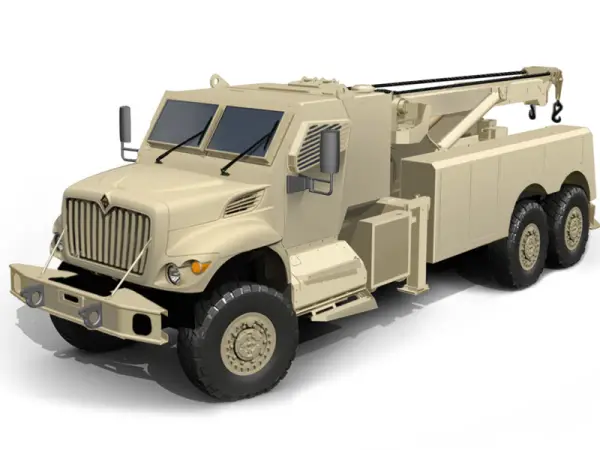 MaxxPro Wrecker MRAP Navistar armoured recovery vehicle data sheet description information specifications intelligence identification pictures photos images US Army United States American defense military mine protected 