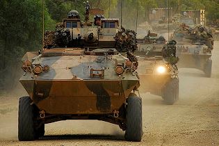 ASLAV 8x8 light armoured vehicle technical data sheet specifications pictures video description information identification Australia Australian army military equipment defense industry