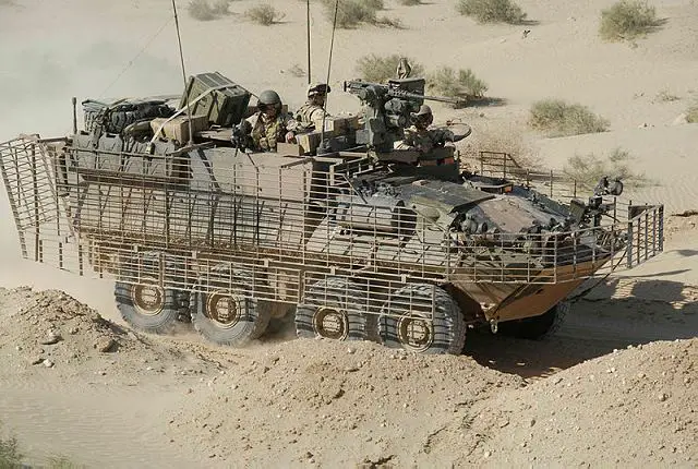 ASLAV-PC: is a personnel carrier armed with a .50-calibre machine gun and capable of carrying seven troops. 