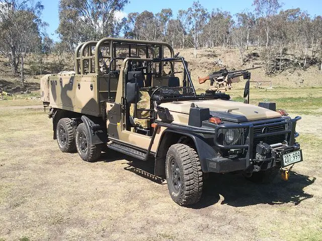 The Australian Army will soon take delivery of the first Mercedes-Benz G-Wagon 6x6 surveillance reconnaissance vehicles (SRV) fitted with a new customised weapons suite. Under Phase 3A of Project Land 121, around 200 G-Wagon 6x6 SRVs will each receive front and rear weapon mounts developed by Australian weapon mount specialist W&E Platt.