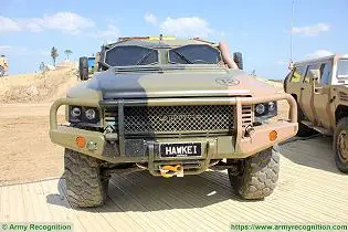 Hawkei PMV L 4x4 light wheeled high mobility protected vehicle Thales Australia Australian army front view 004