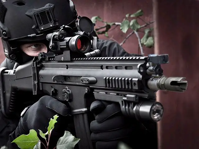 The SCAR®, is a modular rifle designed and developed by the Belgian Fabrique Nationale de Herstal in cooperation with the U.S. Special Operations Command (SOCOM) to satisfy the requirements of the SCAR (Special Operations Forces Combat Assault Rifle) competition. 