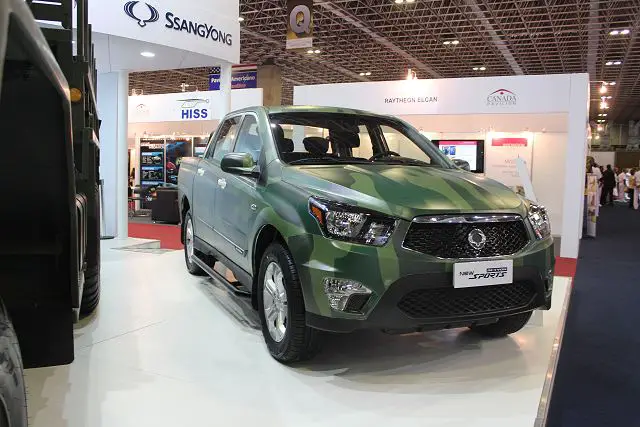 The South Korean Company Ssangyong offers its new Actyon Sports production ready pick-up for the Brazilian Army. The new SsangYong Actyon Sports reflects the growing demand from all-terrain tactical vehicle with high payload and mobility. 