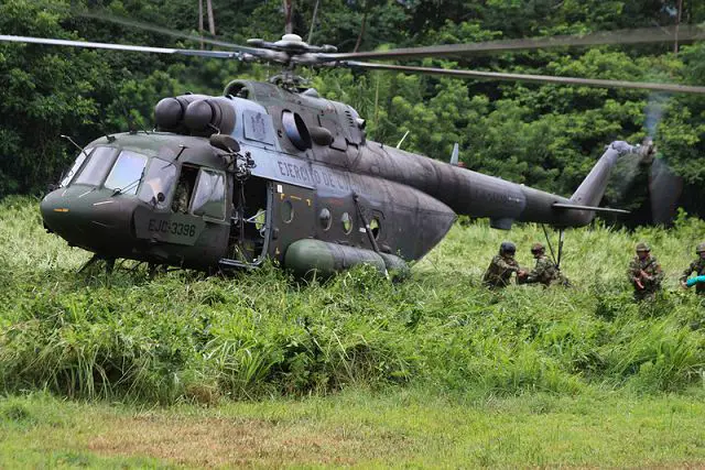 Colombian Special Forces use Russian Mi-17 helicopter to fight drug traffic 640 001