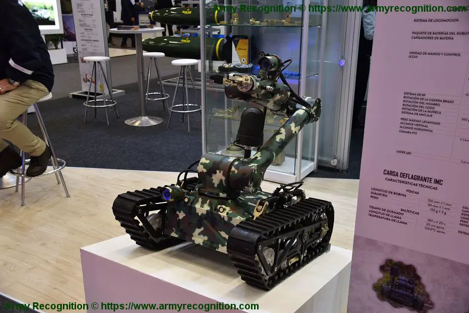 INDUMIL unveils its demining robot PRM Unmanned Ground Vehicle ExpoDefensa 2019 925 001