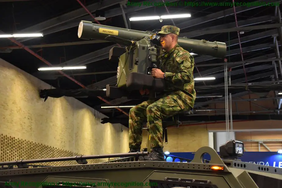 SAAB RBS 70 NG MANPADS on armored vehicle to offer mobile air defense system ExpoDefensa 2019 925 002