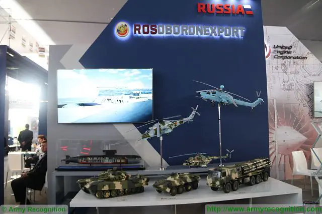 At SIDEF 2017, the International Defense Exhibition in Peru, Russian arms exporter Rosoboronexport display weapons and military equipment engaged by the Russian air force in counter-terrorist operation in Syria. Peru has launched a tender for the purchase of 8x8 armoured vehicles for its armed forces.