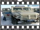 Russian special police drove combat vehicles outside Moscow, ripping through snow-drifts and performing breath-taking stunts. The exercise lasted several hours and involved five BTR-80 armored personnel carriers and three Tigr (Tiger) wheeled armored vehicles.