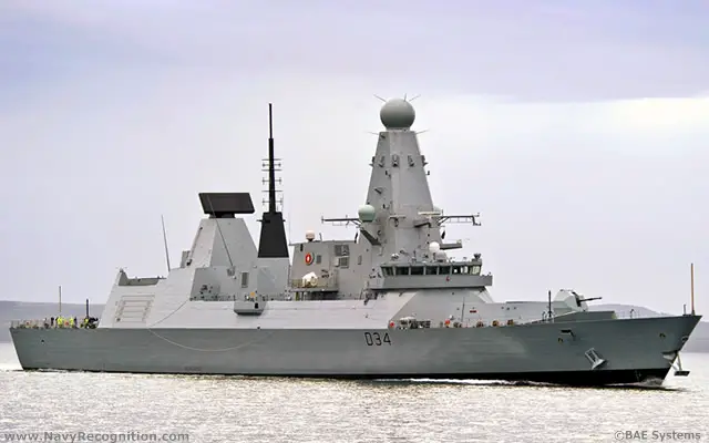Designed by BAE Systems, the Type 45 is an Anti-Air Warfare Destroyer conceived to protect UK and allied/coalition forces at sea and in the littoral against the full range of enemy aircraft and anti-ship missiles. In addition she has a wide suite of capabilities including Maritime Force Projection through Naval Fire Support and Littoral Manoeuvre.The Type 45 represents a quantam leap in surface warfare design and capability reflecting innovation, foresight and an eye to the future in virtually every aspect. High speed, extended endurance and aggressive capability combine to provide robust, versatile and economic maritime effect.