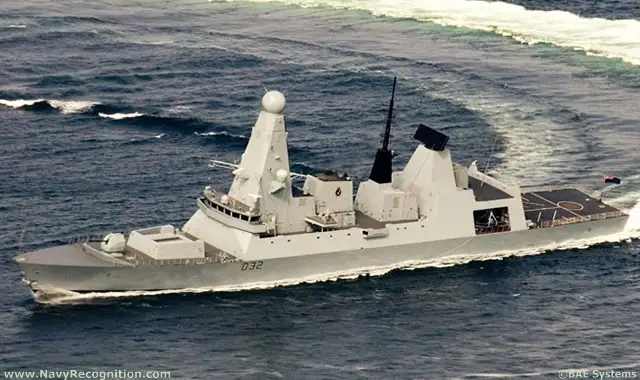 Designed by BAE Systems, the Type 45 is an Anti-Air Warfare Destroyer conceived to protect UK and allied/coalition forces at sea and in the littoral against the full range of enemy aircraft and anti-ship missiles. In addition she has a wide suite of capabilities including Maritime Force Projection through Naval Fire Support and Littoral Manoeuvre.The Type 45 represents a quantam leap in surface warfare design and capability reflecting innovation, foresight and an eye to the future in virtually every aspect. High speed, extended endurance and aggressive capability combine to provide robust, versatile and economic maritime effect.