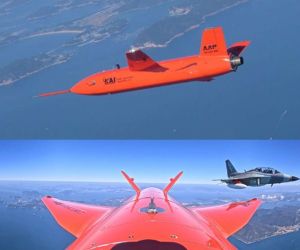 KAI’s AAP drone flew in close formation with an FA-50 fighter, marking a key step toward South Korea’s AI-enabled manned-unmanned air combat capability (Picture Source: KAI)