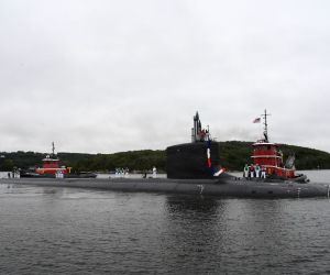 The U.S. Navy nuclear-powered fast-attack submarine USS Idaho (SSN 799) returns to Naval Submarine Base New London on September 28, 2026, after completing its first four-month deployment to the U.S. European Command area of responsibility. (Picture source: US DoD)