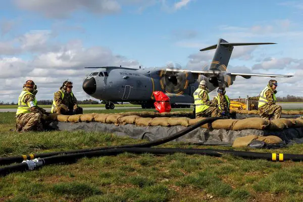 The UK is spending £190 million to ensure more of its 22 A400M transport aircraft are ready to fly each day, increasing the number available for missions from 10 to 13 by the end of 2027. (Picture source: UK MoD)