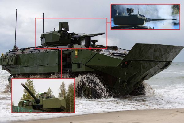 The U.S. Marine Corps awarded Kongsberg a $44.3 million contract modification to expand spares, repairs, engineering support and long-term sustainment for the ACV-30's PROTECTOR RT20 turret (Picture Source: Kongsberg / Edited By Army Recognition Group)