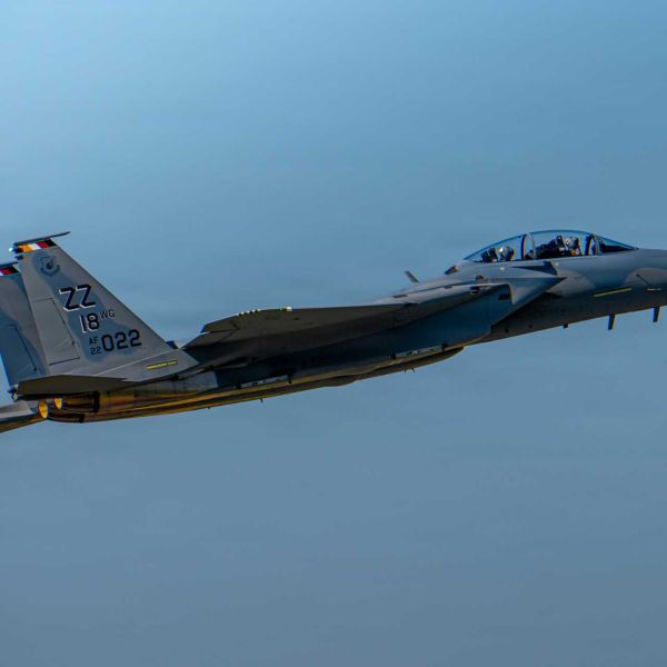 Boeing has delivered the first F-15EX Eagle II fighter jet destined for permanent deployment at Kadena Air Base in Japan, paving the way for full operational stationing starting in fiscal year 2027. (Picture source: US Air Force)