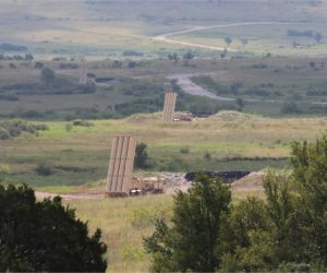 U.S. Army Terminal High Altitude Area Defense (THAAD) launchers assigned to Bravo Battery, 62nd Air Defense Artillery Regiment, are staged during training at Fort Cavazos, Texas, on July 24, 2024. THAAD is among the Army’s existing missile-defense capabilities that could contribute to the emerging Golden Dome homeland defense architecture, although the service has not identified the air-defense battalion selected for initial Golden Dome experimentation.