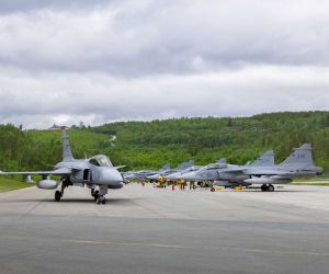 Johansson identified the supply chain as Saab's main constraint, specifically pointing to the need to secure strategic materials, increase inventories, qualify additional suppliers, and selectively bring work back in-house. (Picture source: Norwegian MoD)