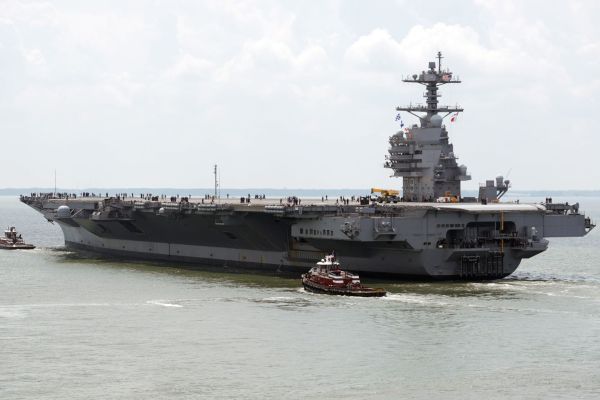John F. Kennedy had departed from its Newport News Shipbuilding division to begin acceptance trials, stating that the campaign would test and evaluate key ship systems and components at sea (Picture source: HII)