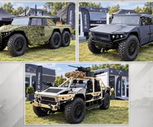 Fering’s Pioneer family introduces an ultra-long-range hybrid military vehicle concept designed to combine extreme endurance, silent electric mobility, and onboard power generation for dispersed operations (Picture Source: Army Recognition Group)
