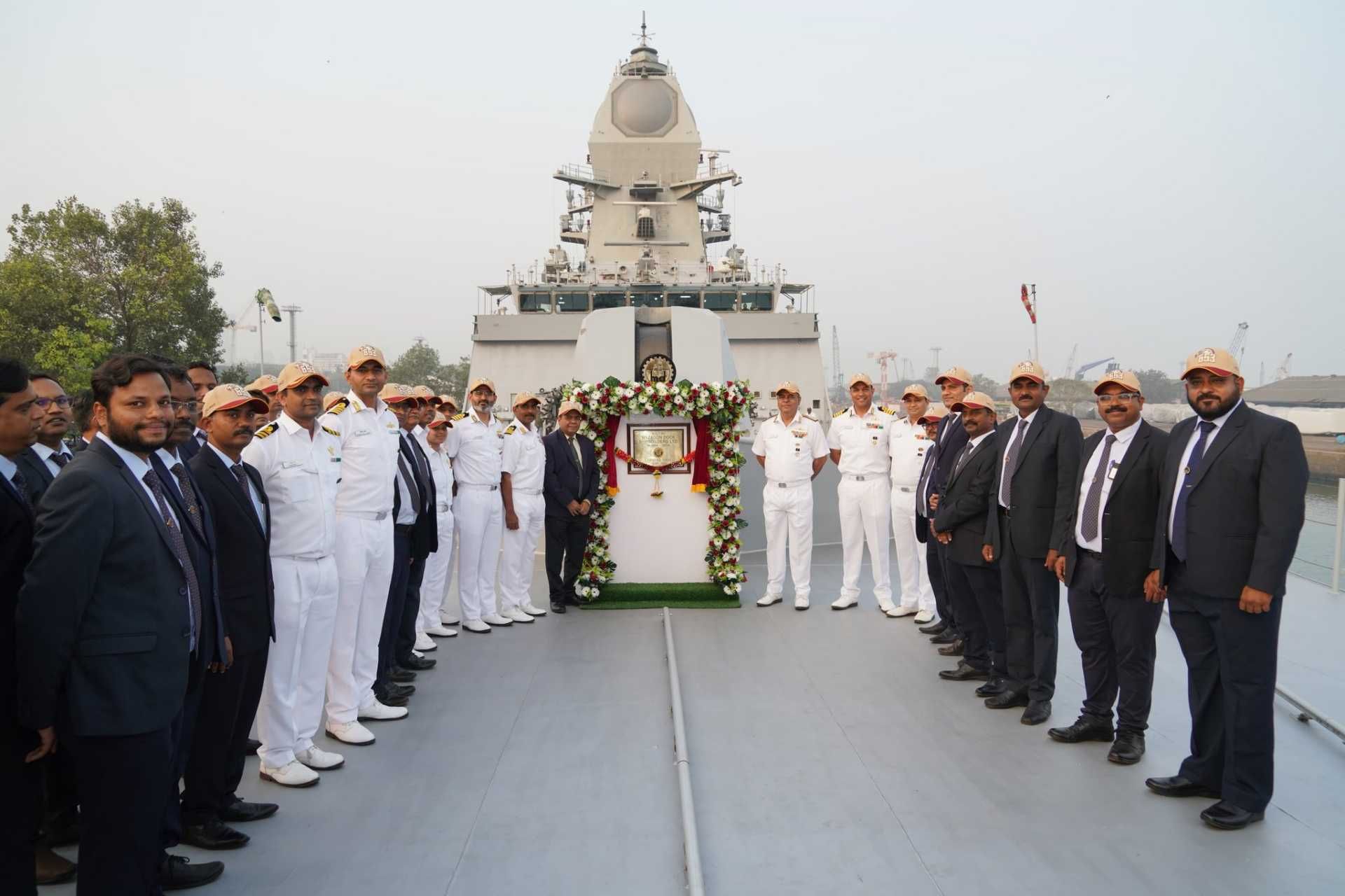 Official handover ceremony of INS Taragiri, the fourth Nilgiri-class stealth frigate, to the Indian Navy at Mazagon Dock Shipbuilders Limited, Mumbai, on November 29, 2025. The event marks a major milestone in India’s Project 17A frigate program and showcases the nation’s growing self-reliance in advanced warship construction.