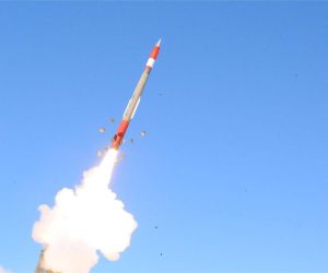 A Patriot PAC-3 MSE interceptor launches during a test. The U.S. has approved a possible allied-funded $2.1 billion sale of 500 interceptors to Ukraine, while Ukraine warns deliveries could take years