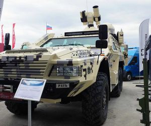Russia’s Rat counter-drone vehicle, unveiled in 2020, illustrates earlier efforts to combine electronic suppression and laser interception. The systems announced by Rosoboronexport in October 2026 have not been identified. (Picture source Russia Social Network)