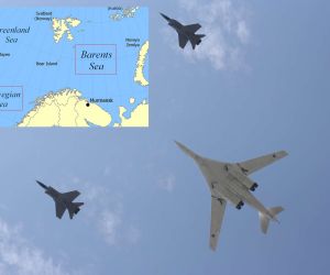 Russia’s 16-hour Tu-160 bomber flight under MiG-31 escort over the Barents and Norwegian Seas underscored Moscow’s long-range aviation reach near NATO’s Arctic flank (Picture Source: U.S. Air Force)