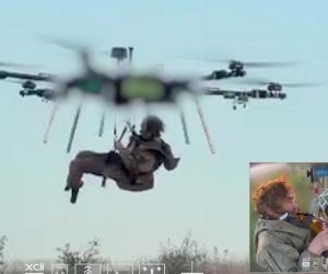 Ukraine carried out the world's first reported battlefield casualty evacuation using a heavy-lift drone, evacuating a severely wounded soldier stranded for 491 days near Kupiansk, carrying him approximately 16 km before transferring him to a UGV for an additional 8 km. (Picture source: Ukrainian MoD)
