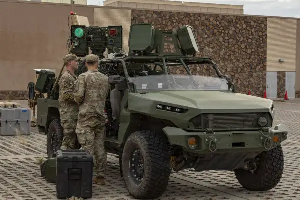 The U.S. Army tested an ISV-mounted 20 kW-class AMP-HEL laser at Fort Bliss to assess its mobile counter-drone capabilities and integration with systems supporting southern border operations (Picture Source: U.S. Army)