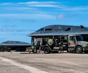 U.S. Airmen hot-pit refueled two B-2 Spirit stealth bombers at Joint Base Pearl Harbor-Hickam, demonstrating faster bomber regeneration and more flexible Indo-Pacific operations (Picture Source: U.S. Air Force)