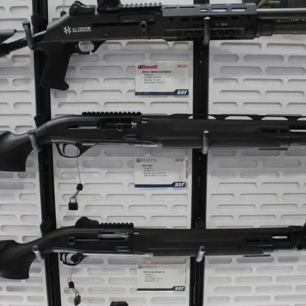 The Beretta 1301 cUAS and Benelli M4 A.I. Drone Guardian are two 12-gauge semi-automatic shotguns designed to shoot down small quadcopters and explosive-carrying FPV drones at close range using specialized ammunition. (Picture source: Army Recognition)