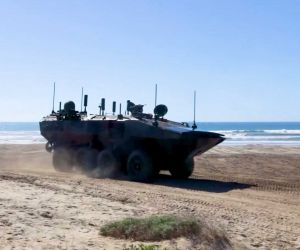 U.S. Marines demonstrate expeditionary combat capabilities with the new Amphibious Combat Vehicle (ACV) during the 250th Amphibious Capabilities Demonstration at Marine Corps Base Camp Pendleton, California. The exercise highlighted the Corps' modernization under Force Design 2030 and its ability to rapidly project combat power from sea to shore. (Picture source: U.S. Marine Corps)