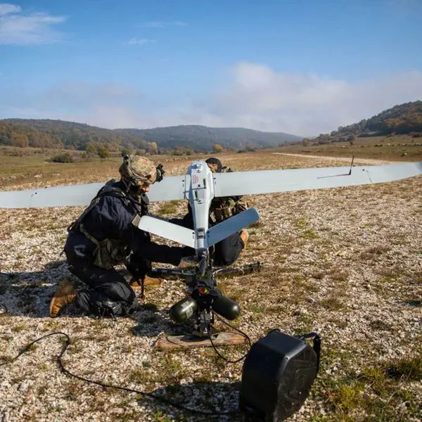 Developed by U&C UAS in the Czech Republic using heritage designs from Ukraine’s DeViRo Leleka series, the STORK LR features catapult launch, belly-landing recovery, a range of up to 135 kilometers, and up to 5.5 hours of flight endurance. (Picture source: U.S. Army)