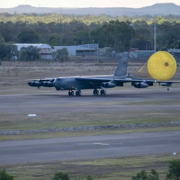 Several U.S. Air Force B-52H Stratofortress strategic bombers assigned to the 2nd Bomb Wing have been deployed to Royal Australian Air Force Base Tindal in northern Australia for Bomber Task Force 26-3. (Picture source: US Air Force)