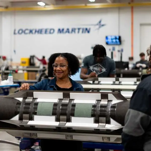 Patriot PAC-3 MSE interceptors on the assembly line at Lockheed Martin’s Camden, Arkansas, production facility. (Lockheed Martin photo)
