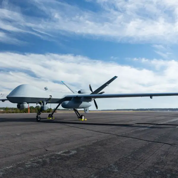 A U.S. Air Force MQ-9A Reaper assigned to the New York Air National Guard’s 174th Attack Wing at Marine Corps Air Station Cherry Point in December 202 (Picture source: US DoD)