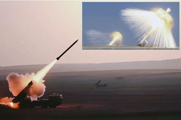 New PLA footage shows China’s PHL-191 rocket artillery system delivering concentrated, apparent airburst fragmentation effects against dispersed battlefield targets (Picture Source: Chinese Ministry of National Defense)