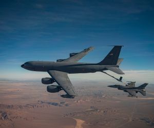 The KC-135 to support a broad range of combat and support aircraft, including U.S. Air Force fighters and bombers as well as U.S. Navy, Marine Corps, and allied platforms (Picture source: US DoD)
