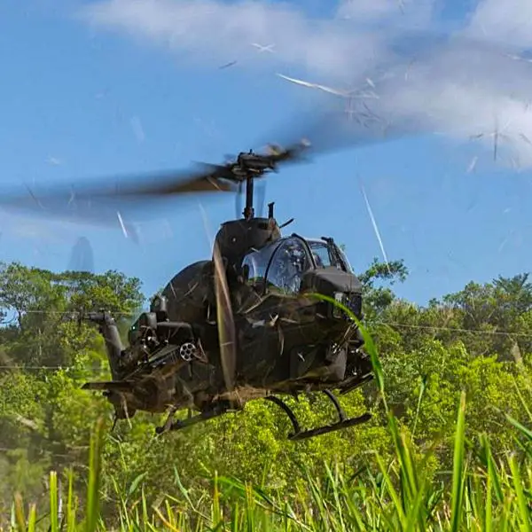 Taiwan’s Army Aviation sent two AH-1W Cobra attack helicopters to a dispersed landing site in Tainan to test how the force could survive base attacks and preserve wartime firepower (Picture Source: Taiwan’s Military News Agency)