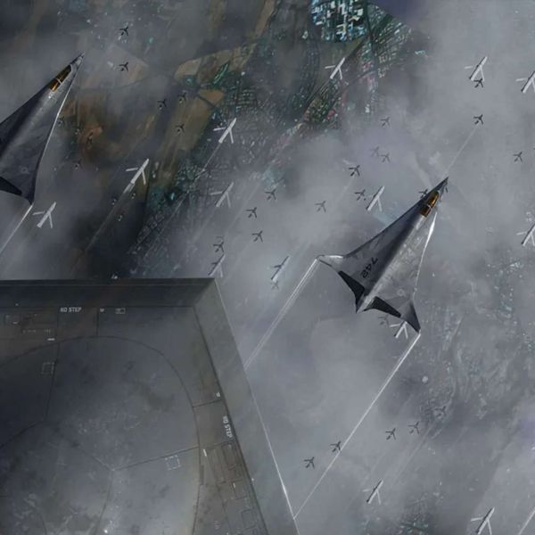 DARPA’s AIR program aims to develop AI-enabled autonomy for F-16 test aircraft and future unmanned combat aerial vehicles, improving beyond-visual-range coordination of sensors, electronic warfare, maneuver, and AIM-120-class air-to-air missile employment (Picture source: DARPA).