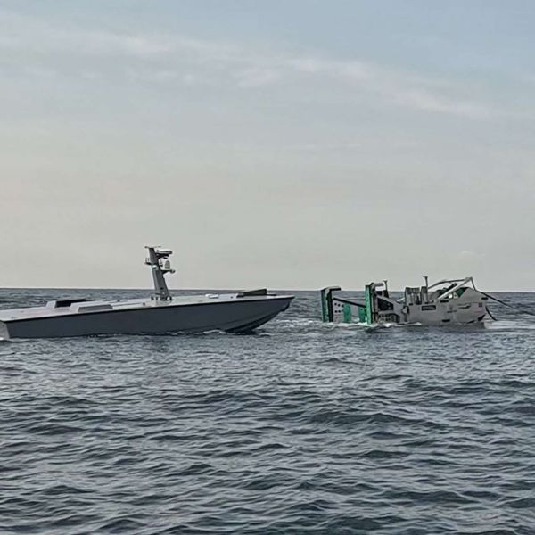 The U.S. Navy has successfully demonstrated repeated robotic at-sea refueling of its T38 unmanned surface vessel marking a major step toward longer-duration autonomous maritime operations with reduced dependence on port infrastructure and crewed logistics support (Picture Source: Naval Air Warfare Center Weapons Division)