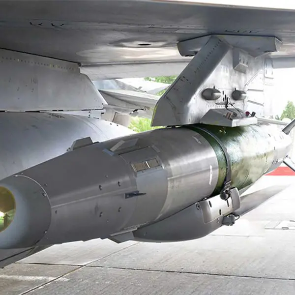 Rafael and Lockheed Martin are integrating the SPICE 1000 on Israel’s F-35I Adir for the first time, adding an internally carried guided bomb with a 125 km range and electro-optical scene-matching guidance designed to retain terminal targeting in GPS-denied conditions. (Picture source: Rafael)
