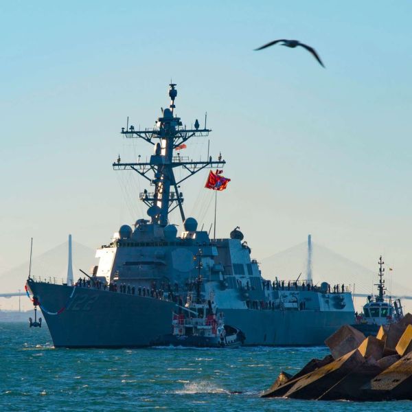 USS John Basilone’s arrival in Rota gives the U.S. Navy six forward-deployed destroyers in Europe, strengthening its ability to sustain patrols, reinforce NATO operations and respond rapidly across multiple maritime theaters (Picture Source: U.S. Navy)