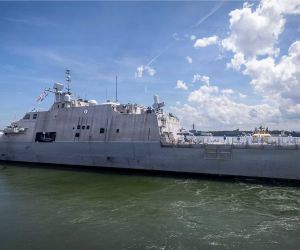 The U.S. Navy Freedom-class littoral combat ship USS Minneapolis-Saint Paul (LCS 21) departs Naval Station Mayport, Florida, on August 27, 2026, ahead of a deployment that will begin with participation in the 24-nation UNITAS 2026 maritime exercise off Peru.